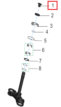 Tuerca de bloqueo de la horquilla (KOMODO)