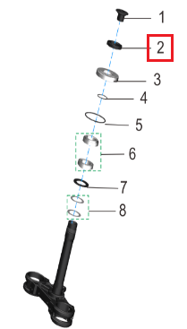 Tuerca de ajuste de la horquilla delantera (KOMODO)