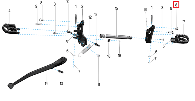 Perno M8×16 (KOMODO)