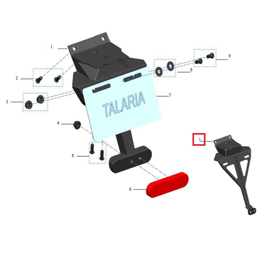 Guarda-lamas com suporte de matrícula L1e