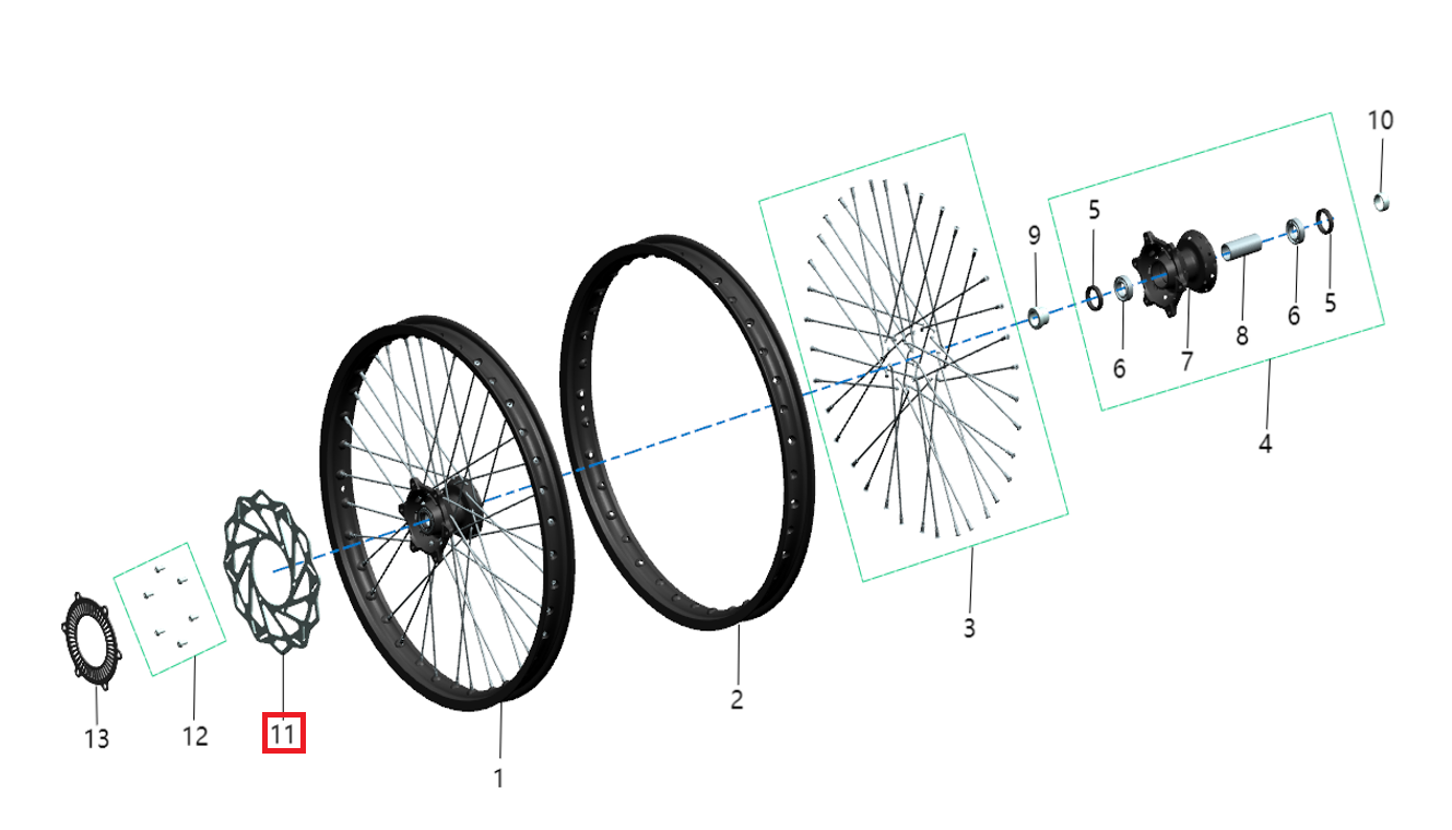 Disco freno anterior (KOMODO)