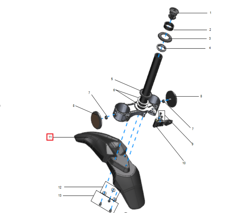 Guardabarro delantero L1e/L3e