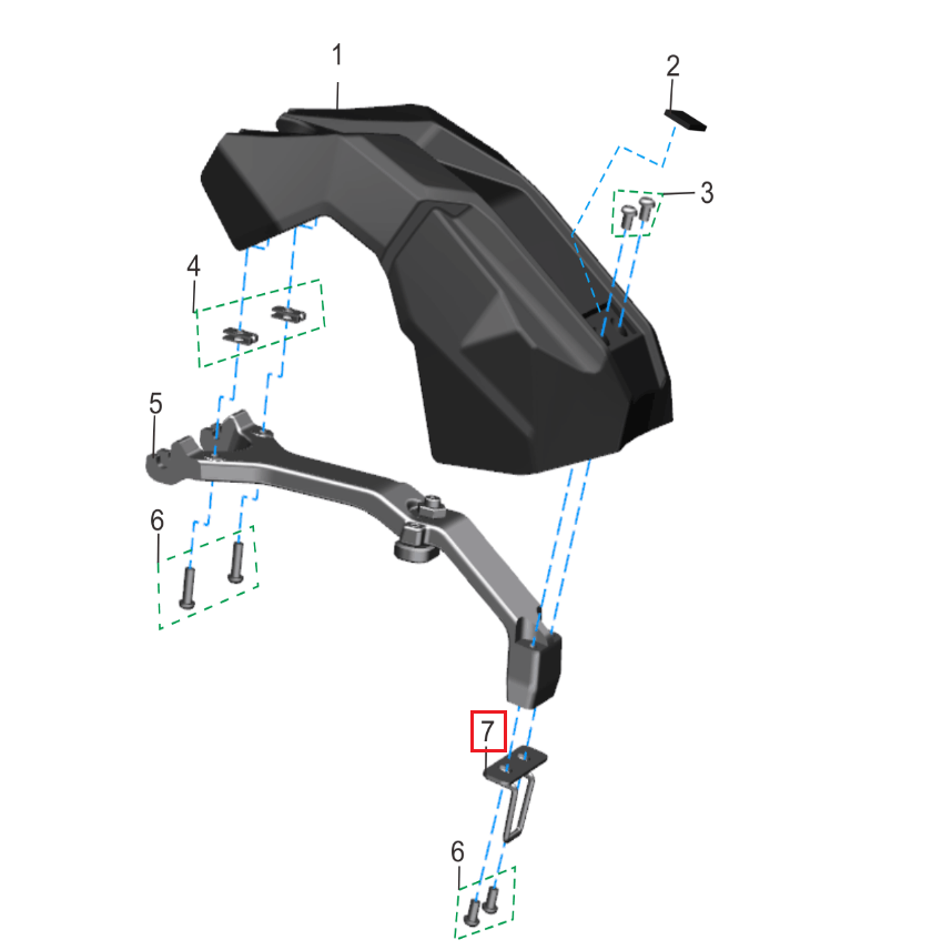 Battery pack cover closing bracket