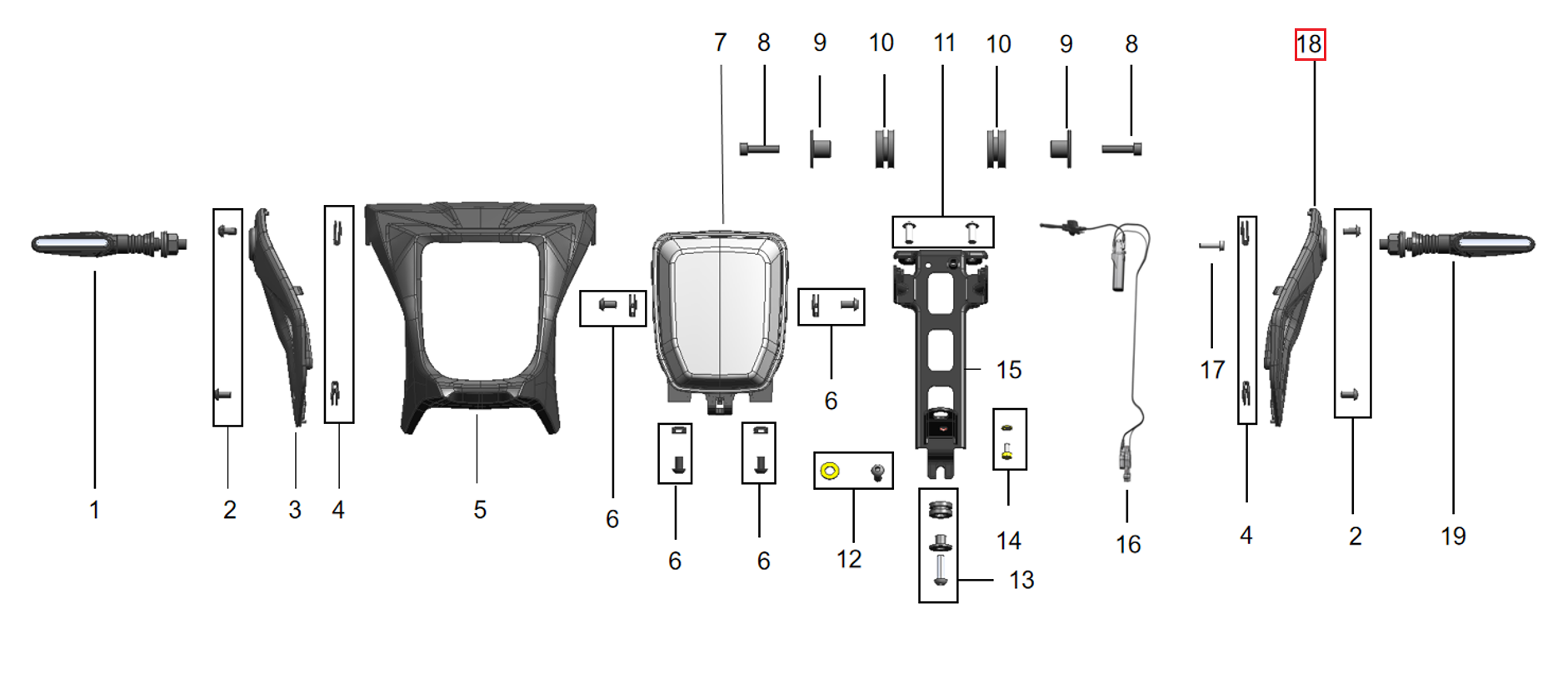 L1e headlight support