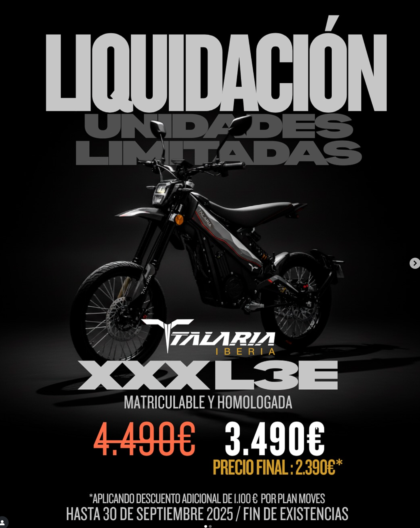 Talaria xXx L3e PROMOCIÓN LIQUIDACION (-1000€ APLICADOS!!!!)