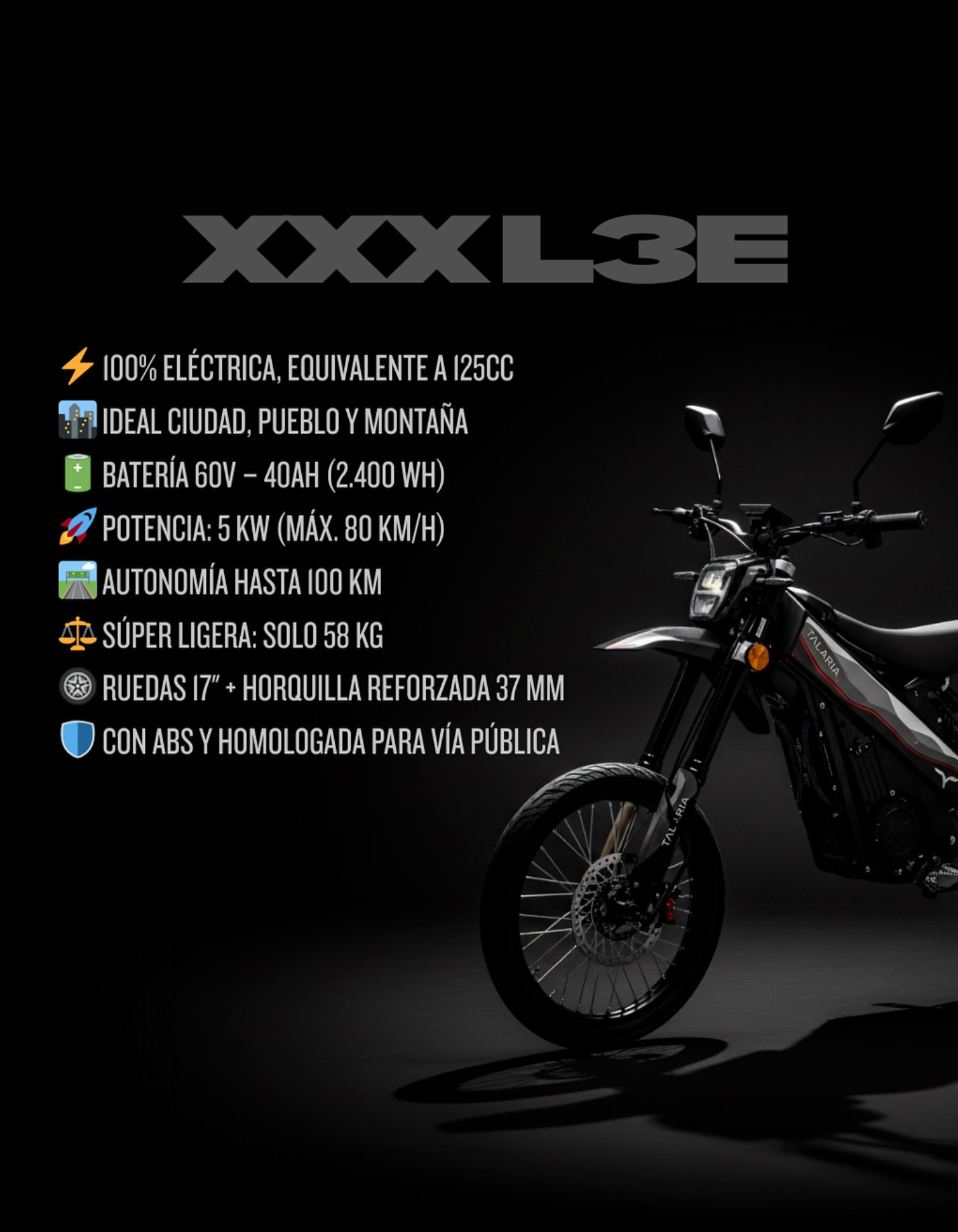 Talaria xXx L3e PROMOCIÓN LIQUIDACION (-1000€ APLICADOS!!!!)