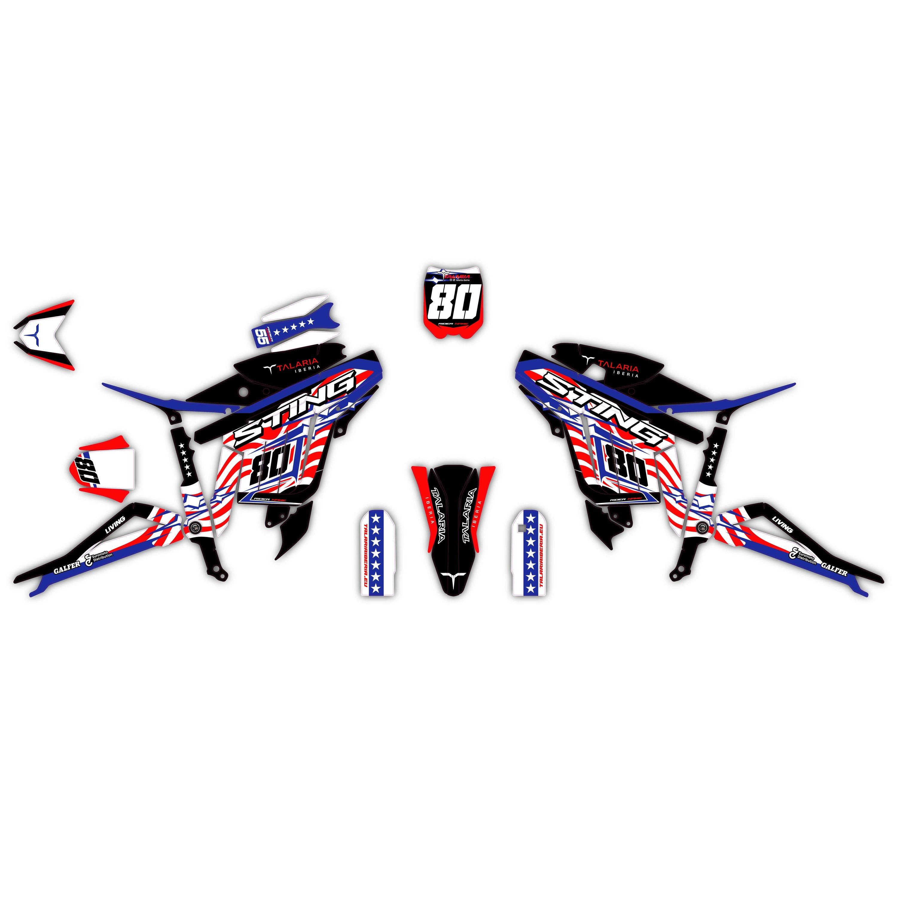 Flag - adhesivos Talaria Sting, XXX, Sting PRO MX5