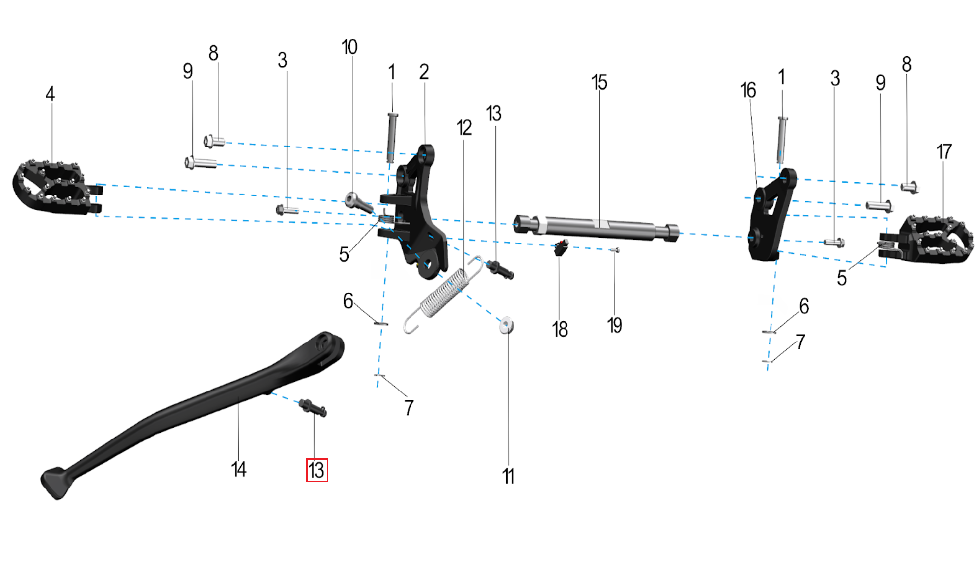 Pasador muelle caballete (KOMODO)