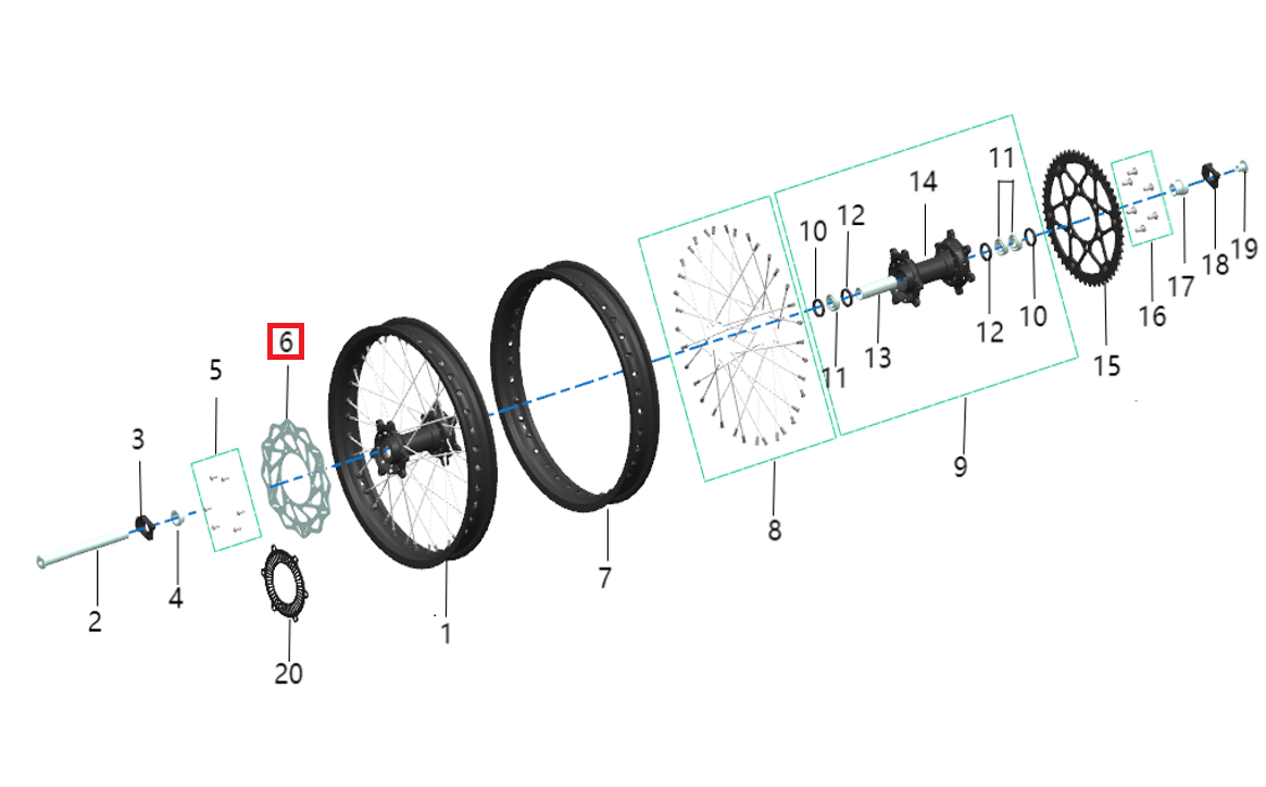 Disco freno trasero (KOMODO)