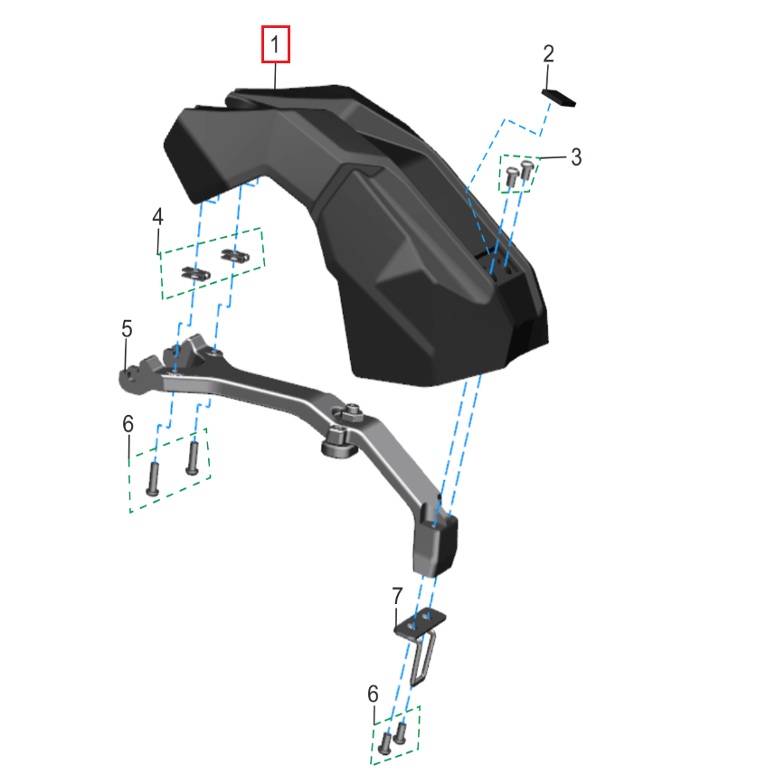 Battery pack support cover