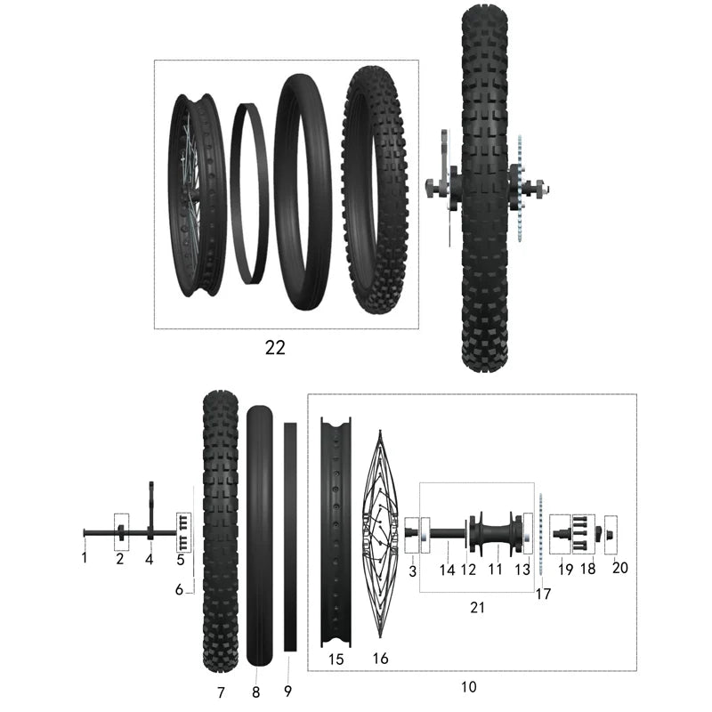 Ruedas traseras (Sting R)