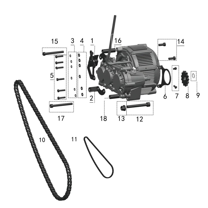 Transmisión del motor (Sting R)