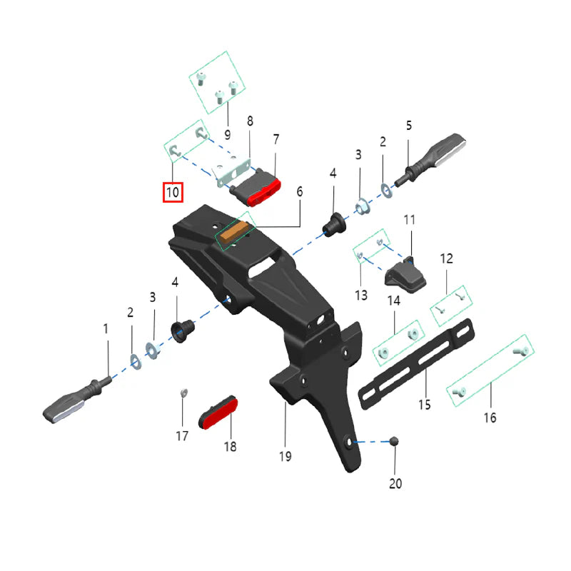 Perno (GB/T2672 M4*10) - (KOMODO)
