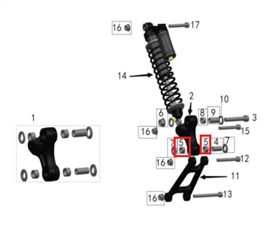 Juego de rodamientos de brazo oscilante (HK1210)