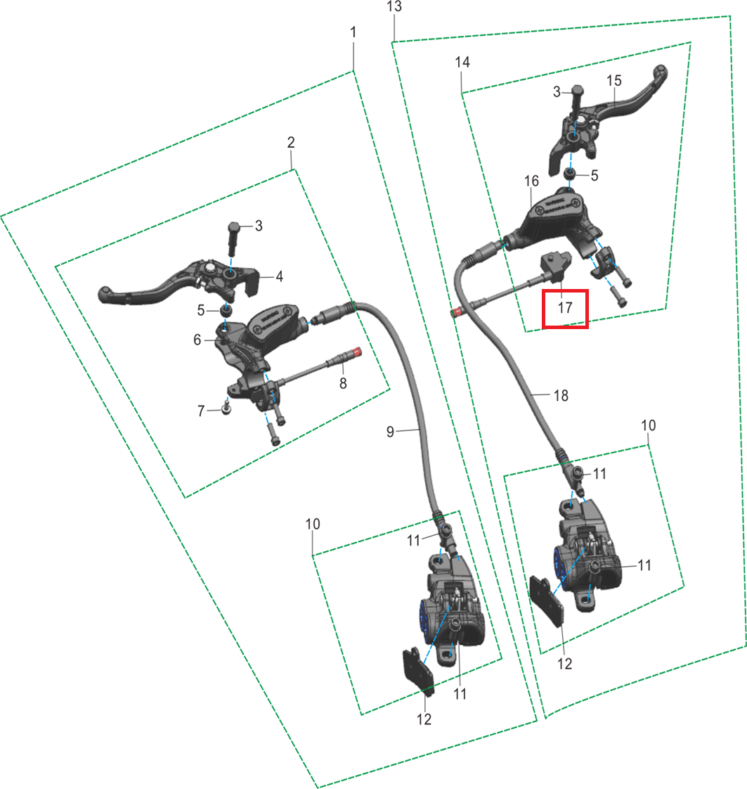 Sensor del freno delantero (Sting Pro)