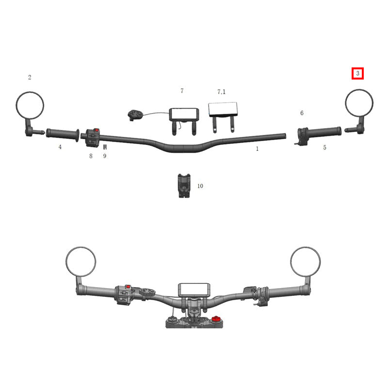 Mirall retrovisor dret