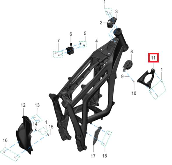 Cubierta decorativa del claxon (KOMODO)