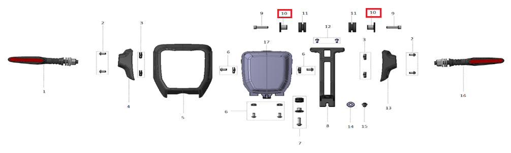 Juego de casquillos 30×16×14