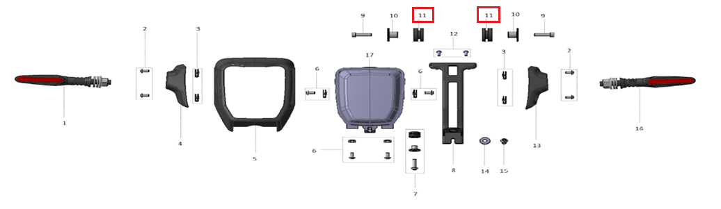 Separador de goma φ18×9