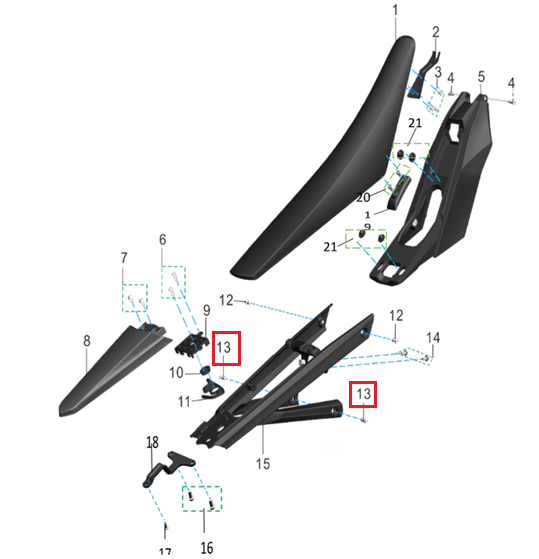 Perno M8×16 (KOMODO)
