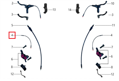 Sensor de freno 150±5