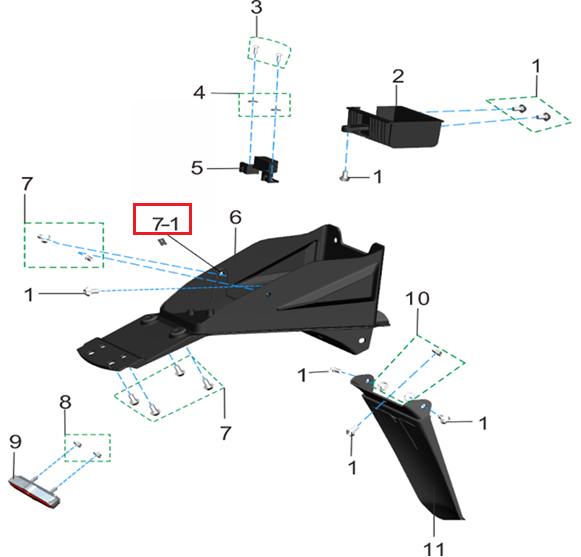 Clip TL250Q-1 / φ6×1×76 (KOMODO)