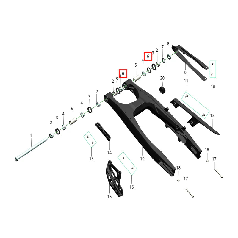 Casquillos espaciador horquillas traseras (KOMODO)