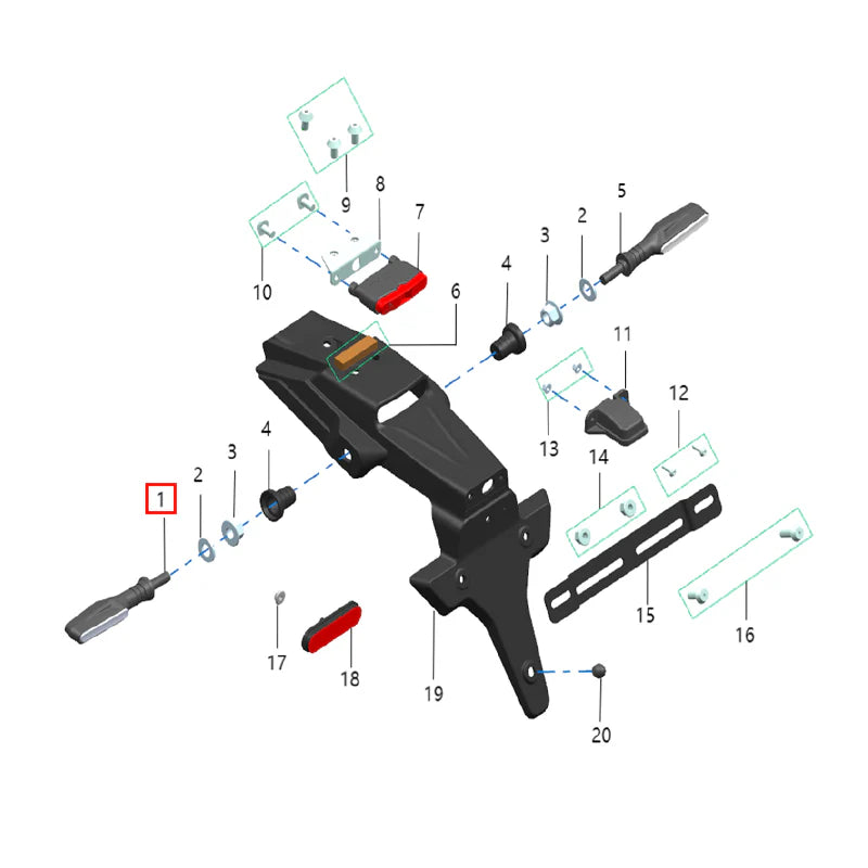 Intermitente izquierdo L3e (KOMODO)