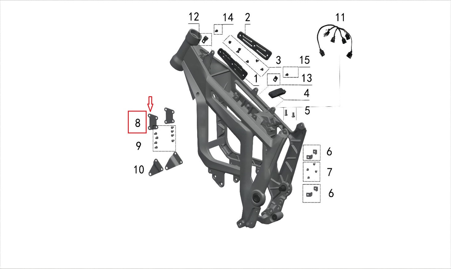 Soporte superior izquierdo del controlador