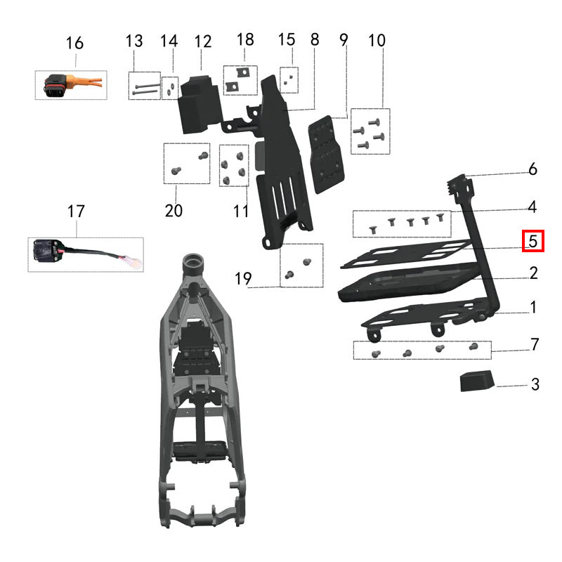 Suporte inferior da bateria Tapete de gel de sílica