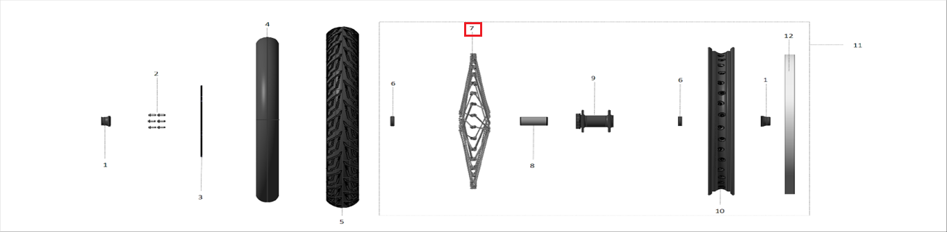 front wheel radius