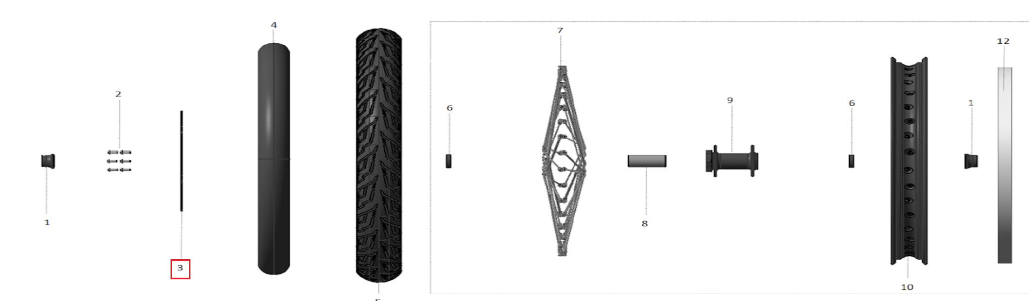 Front wheel spoke kit