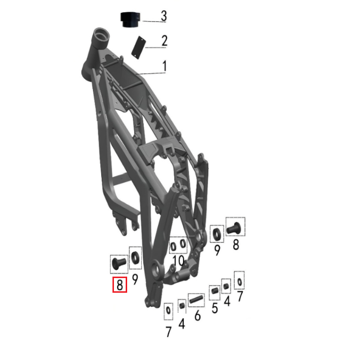 Eje del basculante trasero (Φ36-Φ20-42.5)