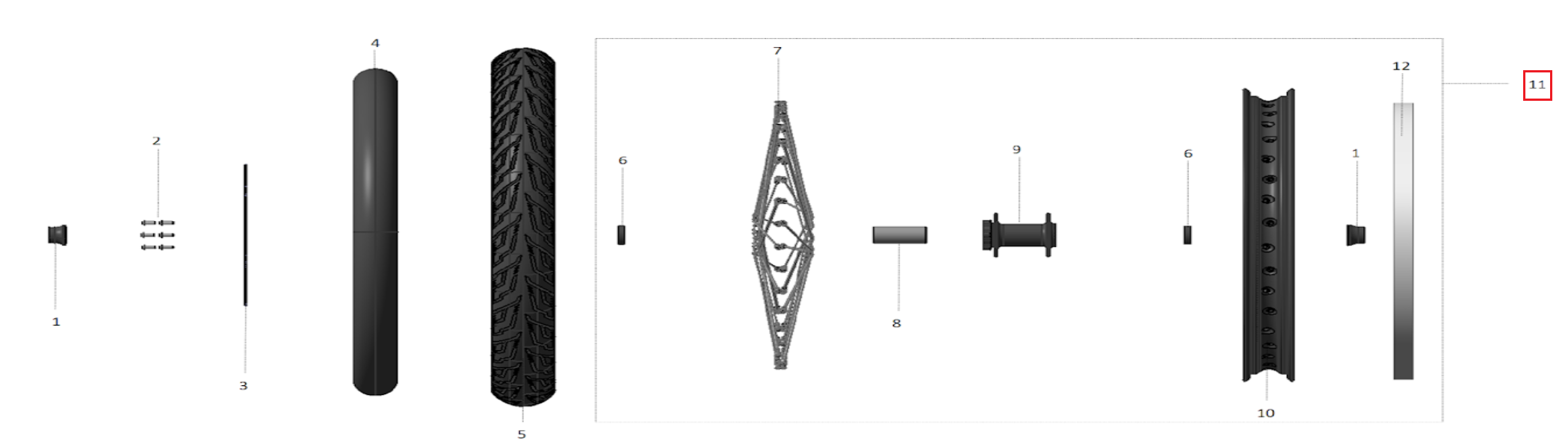 front wheel radius