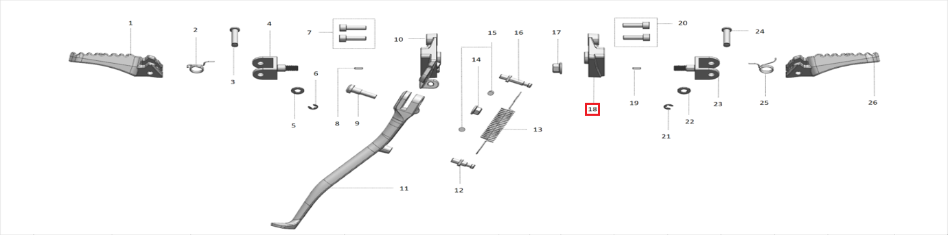 Right stirrup support (XxX)