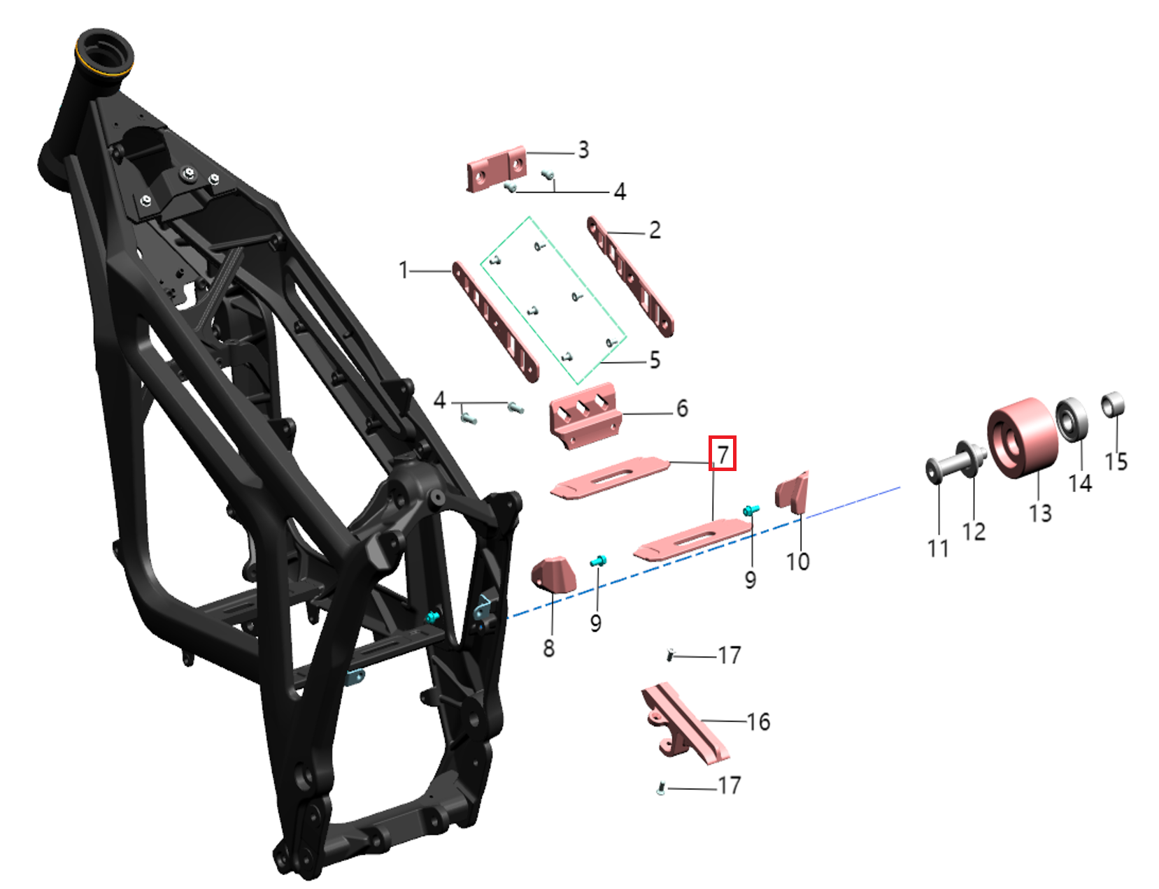Goma inferiorde batería (KOMODO)