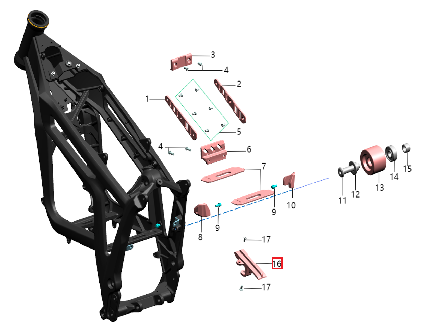 Goma inferior cadena (KOMODO)