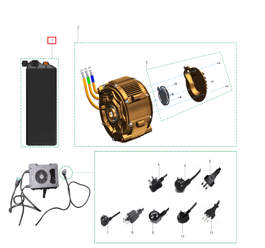 Bateria Litio Greenway (70V/40Ah)