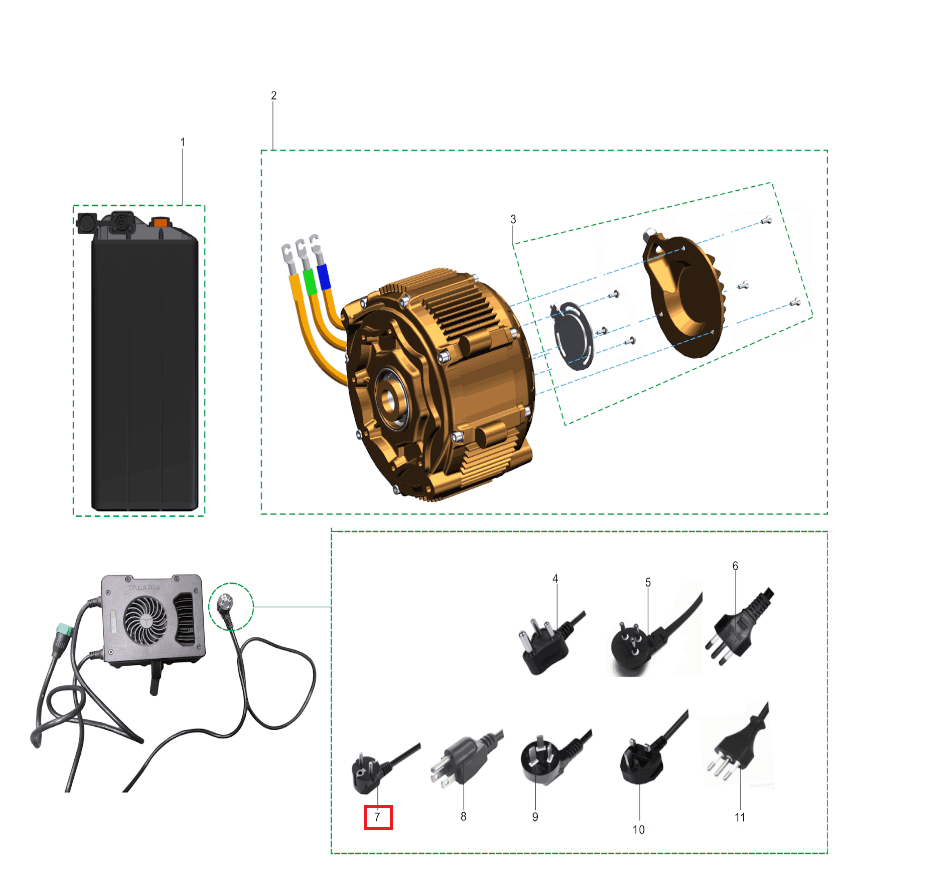 Cargador de batería - (EU 220V)