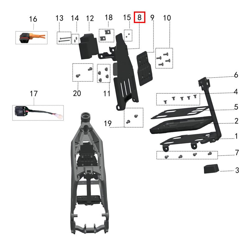 Front battery frame