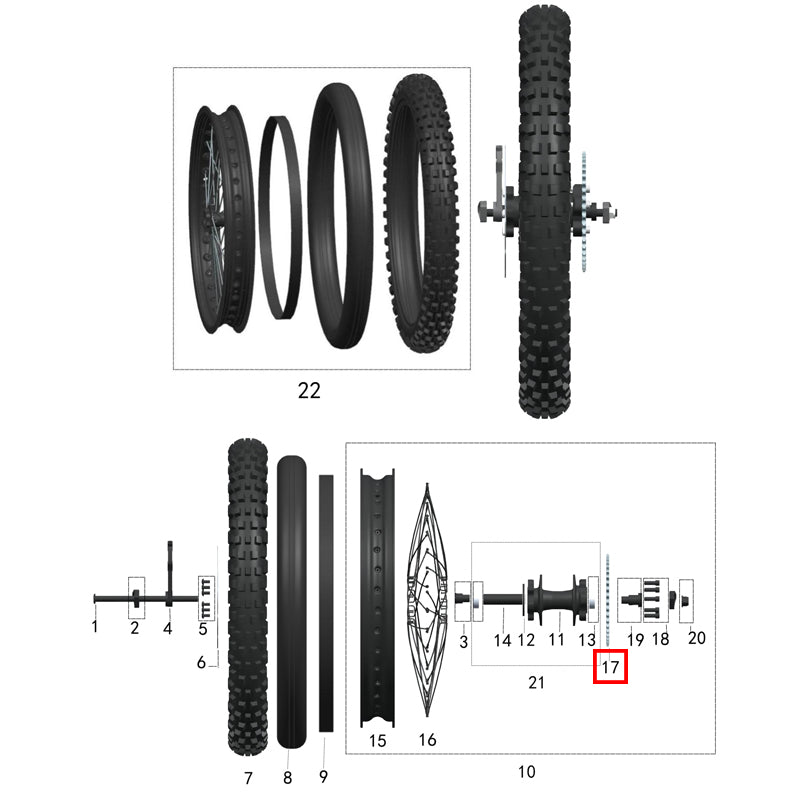 plat de 44 dents