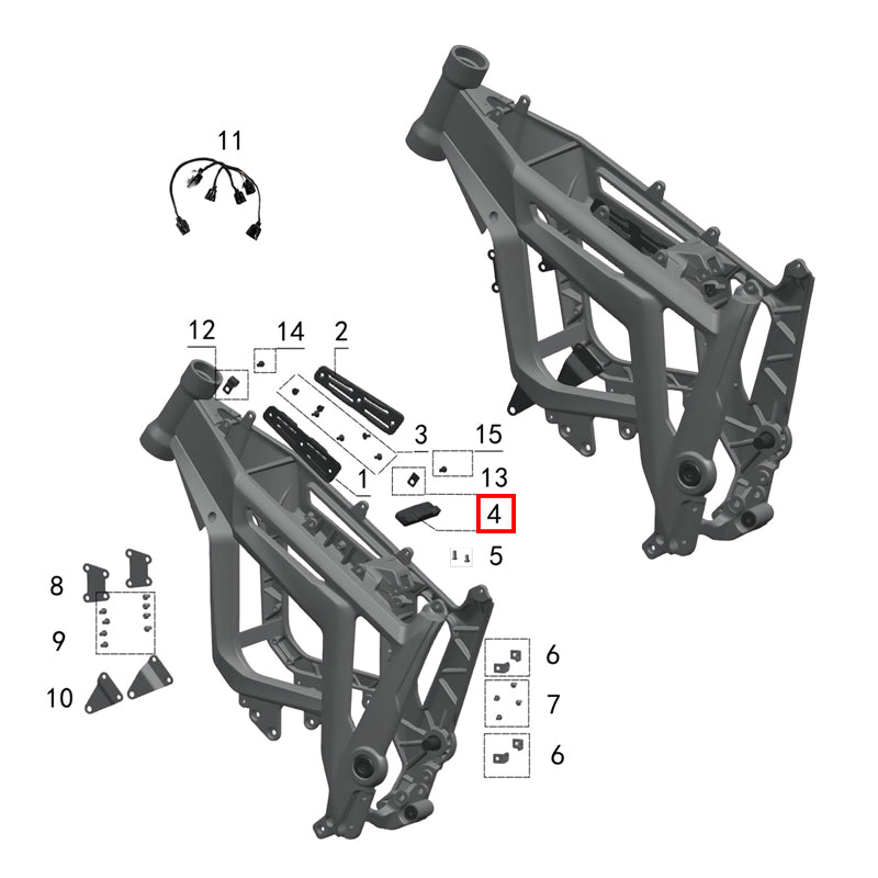 Rear battery holder cushion