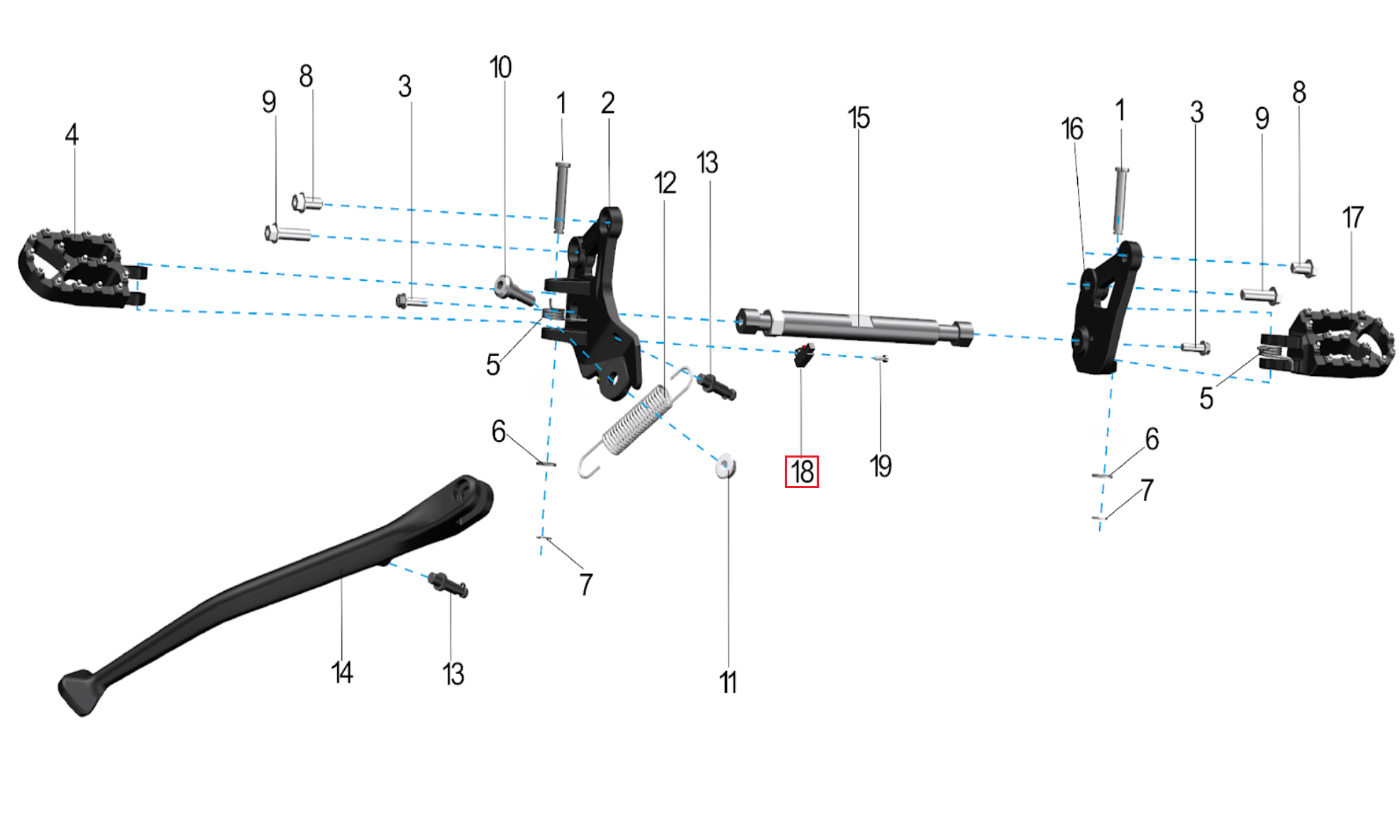 Sensor caballete lateral (KOMODO)