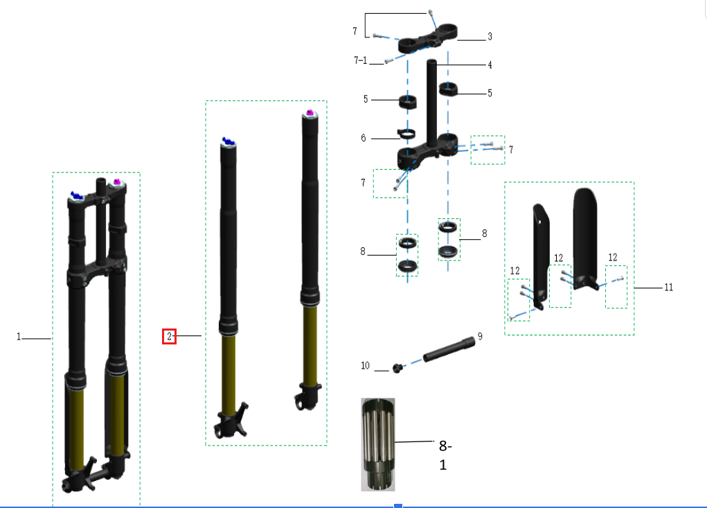 Horquilla TALARIA FACTORY (Derecha+Izquierda)