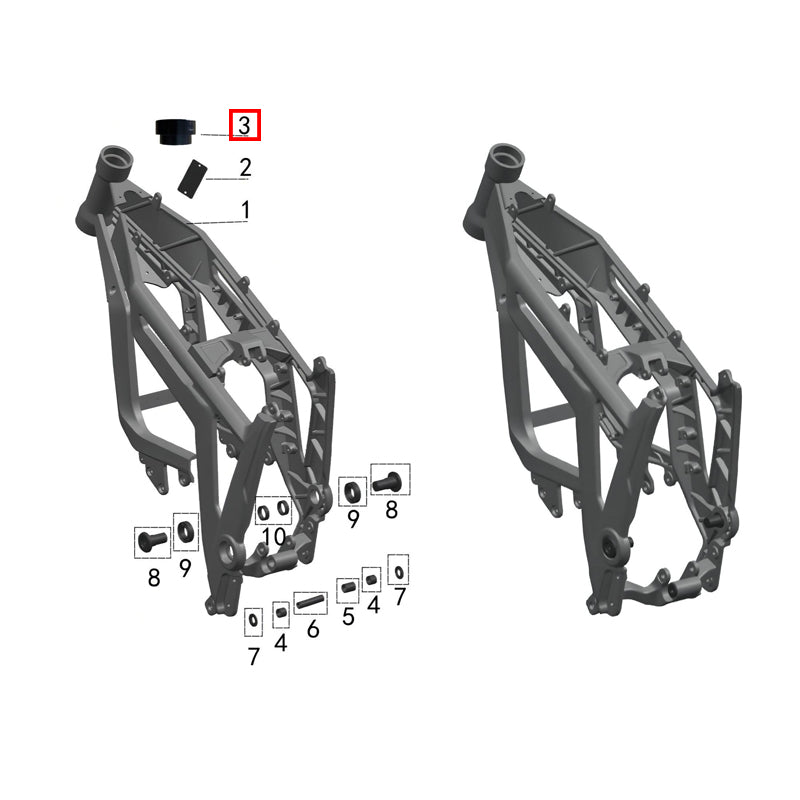 Alojamento de garfo (garfo dianteiro RST/DNM)