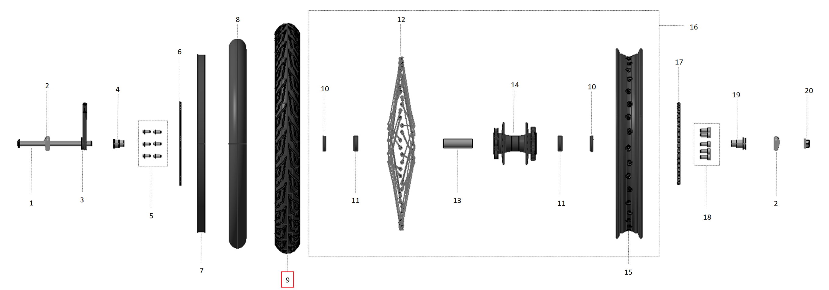 Pneu traseiro 80/90-17 (E-Mark)