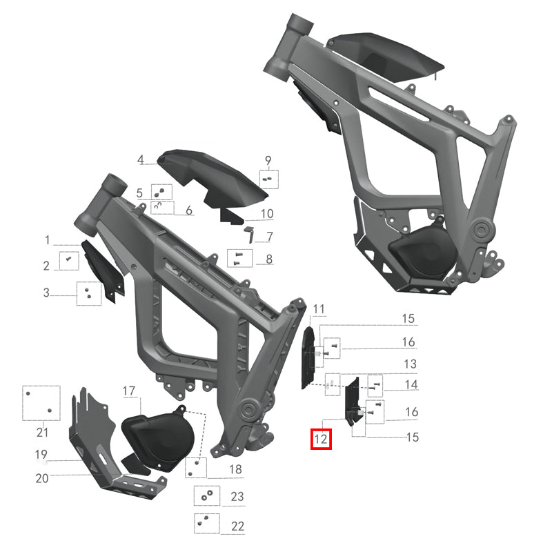 Battery lower rear fender (plastic)