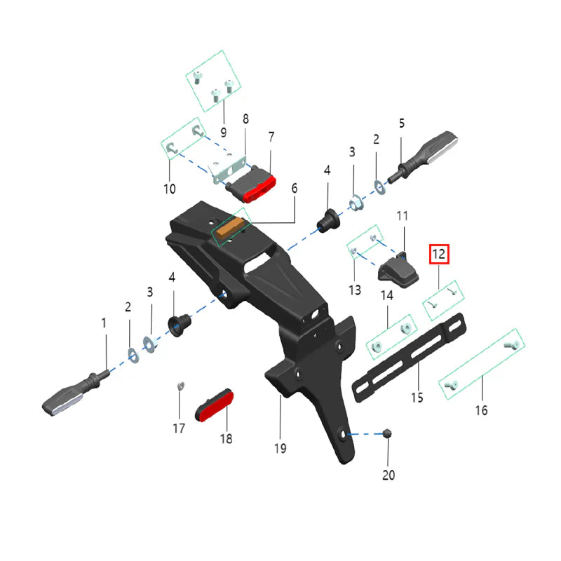 Perno (GB/T2672 M4*12) - (KOMODO)