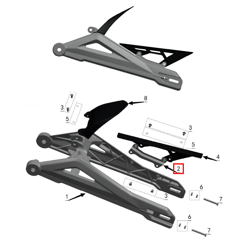 Chain guide support