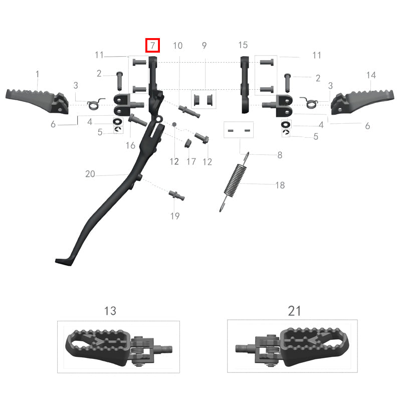 Left stirrup support